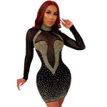 Women Bandage Dress Sequin vestidos Ladies Club Dresses