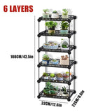 Simple Metal Flower Plant Display Stand Home Garden Multi Layer Plant Flower Pot Storage Rack Durable Balcony Flower Stand