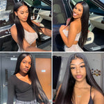 Sapphire 34" Straight 360 Lace Frontal Wigs Glueless 180% 13X6 Transparent Lace Front Human Hair Wigs For Women 5X5 Closure Wigs