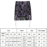 Women Double Layer Lace Up Egirl Mini Skirt