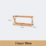 2/3/4/5/6 Tiers Foldable Bamboo Wooden Plant Stand Indoor Outdoor Garden Planter Flower Pot Stand Shelf Home Patio Decoration