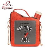 Fun Gasoline Bottle Design Crossbody Bag for Women