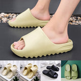 Summer Home Men Slippers Simple Solid Color Shoes Non-slip Bathroom Slides  Flops Couples Unisex Platform Slippers VIP