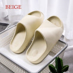 Summer Home Men Slippers Simple Solid Color Shoes Non-slip Bathroom Slides  Flops Couples Unisex Platform Slippers VIP