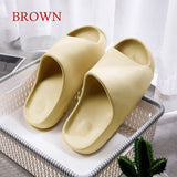 Summer Home Men Slippers Simple Solid Color Shoes Non-slip Bathroom Slides  Flops Couples Unisex Platform Slippers VIP