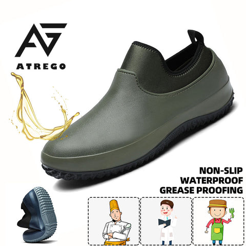AtreGo Men Slip On Resistant Oil-proof Kitchen Shoes