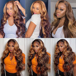 Highlight Wig Brazilian Body Wave Lace Front Human Hair Wigs