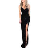 s Women Wrap Ruched Sleeveless Black Long Dresses