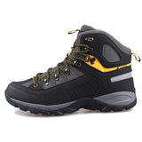 GRITION Mens Waterproof Hiking Boots Alpine Lace Up Mountain Climbing Work Shoes Non Slip Outdoor