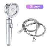 Pressurized Shower Head High Pressure Water Saving Perforated Free Bracket Hose Adjustable Bathroom Accessories Shower Set