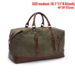 MARKROYAL Mens Duffel Canvas Bags Overnight Travel Bags Leisure Handbags  Shoulder Bags Large Capacity Luggage Wild Bag 4573