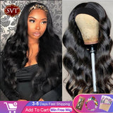 SVT Headband Wig Human Hair Scarf Wig 180% Density Remy Brazilian Body Wave Wig