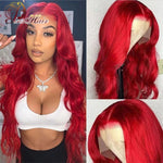 Transparent Lace Front Human Hair Wigs Peruvian Colored Blonde