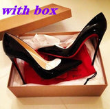 Brand Pumps Red Pointed High Heel Shoes 12cm