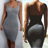 Sexy Women Summer Bandage Slim Bodycon Party Cocktail Split Dress