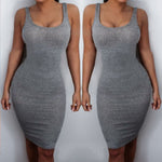 Sexy Women Summer Bandage Slim Bodycon Party Cocktail Split Dress