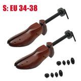 2Pcs Shoe Tree Wood Shoes Stretcher Wooden Adjustable Man Women