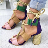 New Women shoes new breathable wedges shoes woman high heels hollow lace-up sandals female