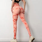 Tie Dye Fitness Leggings Seamless Sexy Bubble Butt Leggings