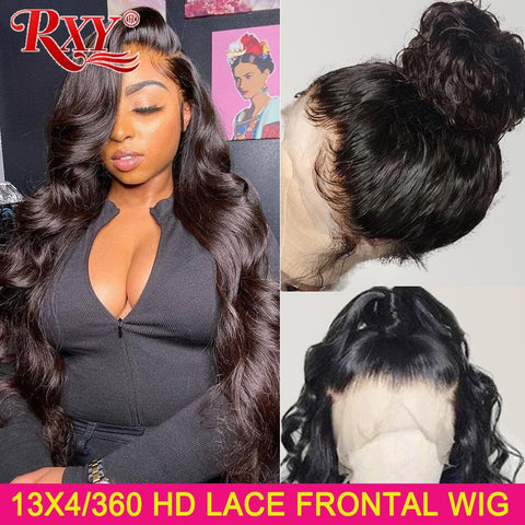 13x4 Body Wave Lace Front Wig 360 Lace Frontal Wig 250% Brazilian Lace Front Human Hair Wigs Body Wave Closure Wig PrePlucked