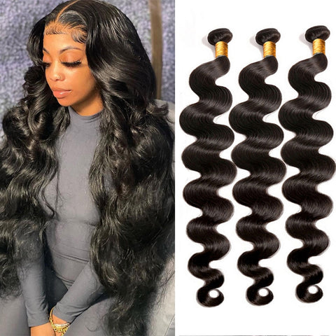 Brazilian Body Wave Human Hair Weave Bundles 1/3/4 Remy Extensions Brazilian Weaving Long Hair Bundles Straight 32'' 34'' 36''