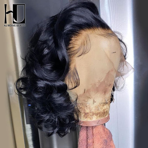Pixie Cut Short Bob Wig Body Wave Lace Frontal Human Hair Wigs For Black Women Nature Wave Human Hair Wig Pre Plucked Baby Hair
