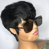 Short Bob 4x4 Lace Closure Wig Pixie Cut Wig Straight Brazilian Virgin Hair Lace Front Human Hair Wigs Black Women Pre Plucked