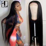 Brazilian Bone Straight Lace Closure Wigs Pre Plucked Fake Scalp Wig Remy Human Hair 4x4 Silk Base Lace Wigs for Women 180%