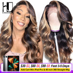 Highlight Wig Brazilian Body Wave Lace Front Human Hair Wigs