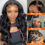 30 40 Inch Body Wave 13X6 Transparent Glueless Lace Front Wig Brazilian Natural Human Hair 360 Lace Frontal Wigs