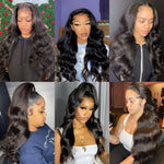 30 40 Inch Body Wave 13X6 Transparent Glueless Lace Front Wig Brazilian Natural Human Hair 360 Lace Frontal Wigs