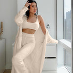 Ladies Fluffy Nightgown Set Two-piece Sexy