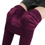 Winter Leggings For Women Warm Plus Size Leggins Solid Color Velvet Leggins High Waist Leggings